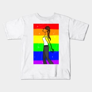 Rainbow Girl Kids T-Shirt